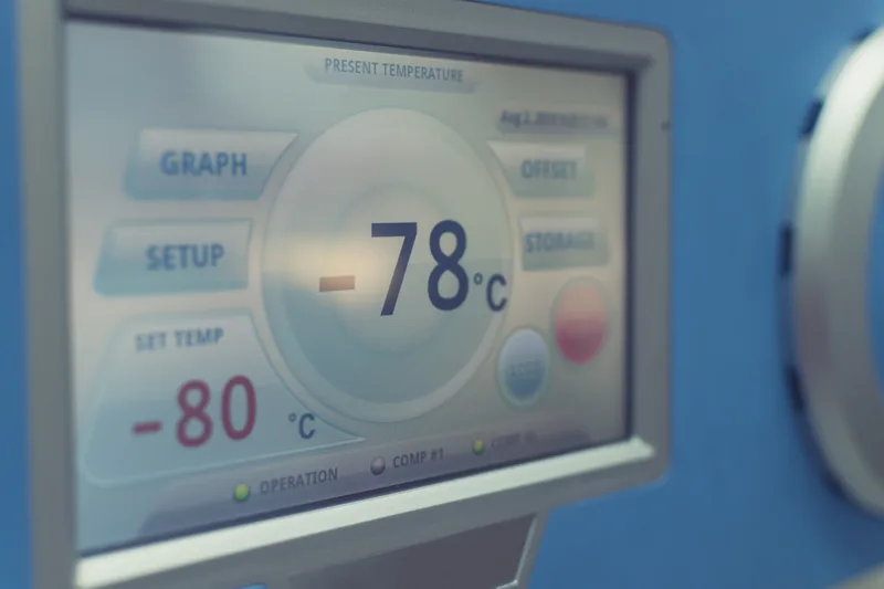 Cold storage equipment digital readout